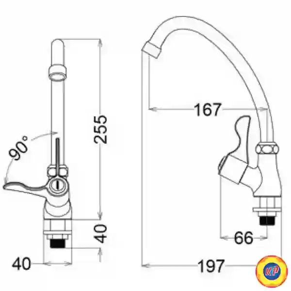 Vòi Bếp Lạnh CAESAR K027C Gắn Chậu