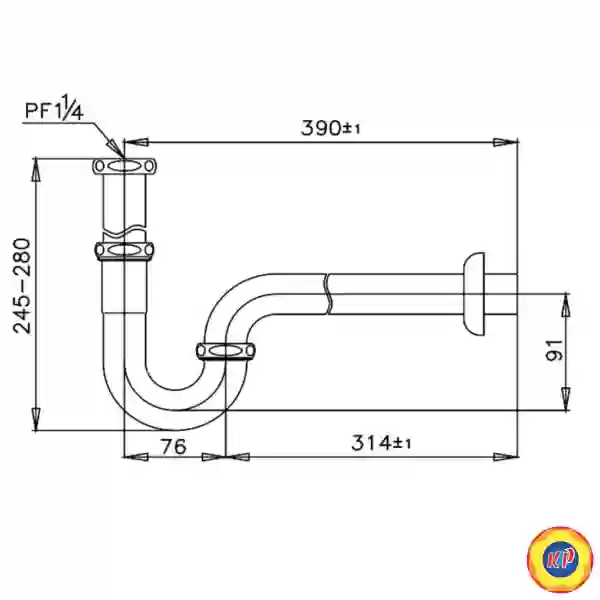 Ống Thải Nước Chữ P COTTO CT683AX(HM)