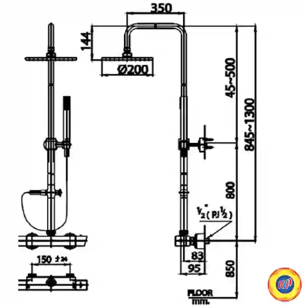 Sen Cây COTTO CT2085W Square Nóng Lạnh