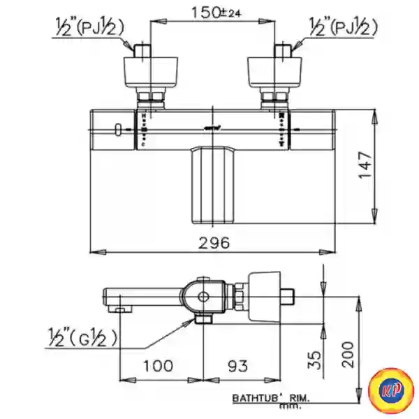 Củ Sen Tắm COTTO CT2041A Nhiệt Độ
