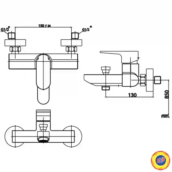 Củ Sen Tắm COTTO CT2164A Luke Nóng Lạnh