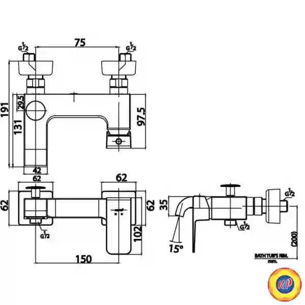 Củ Sen Tắm COTTO CT2195A Sonata Nóng Lạnh