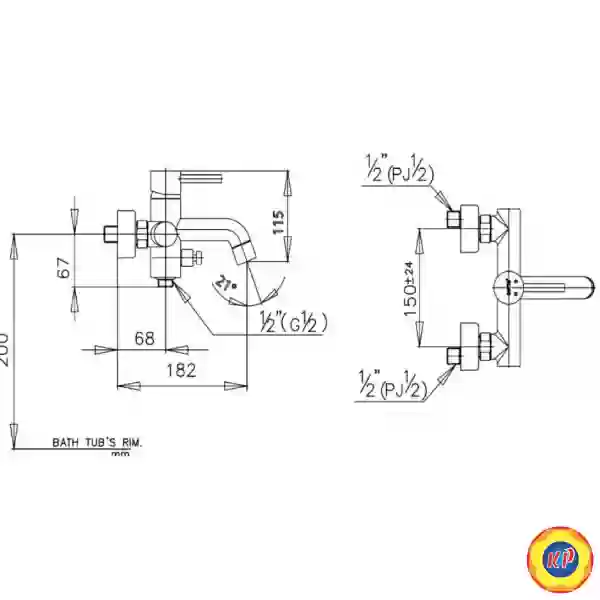 Củ Sen Tắm COTTO CT334A Anthony Nóng Lạnh
