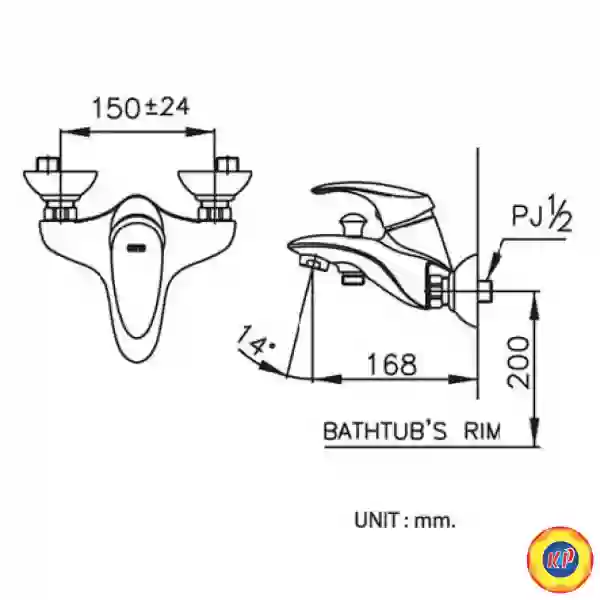 Củ Sen Tắm COTTO CT350A Augusta Nóng Lạnh
