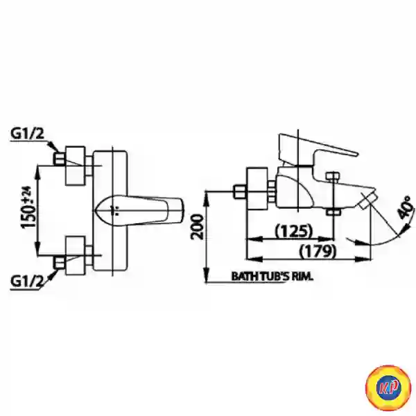 Củ Sen Tắm COTTO CT522F Delta Nóng Lạnh