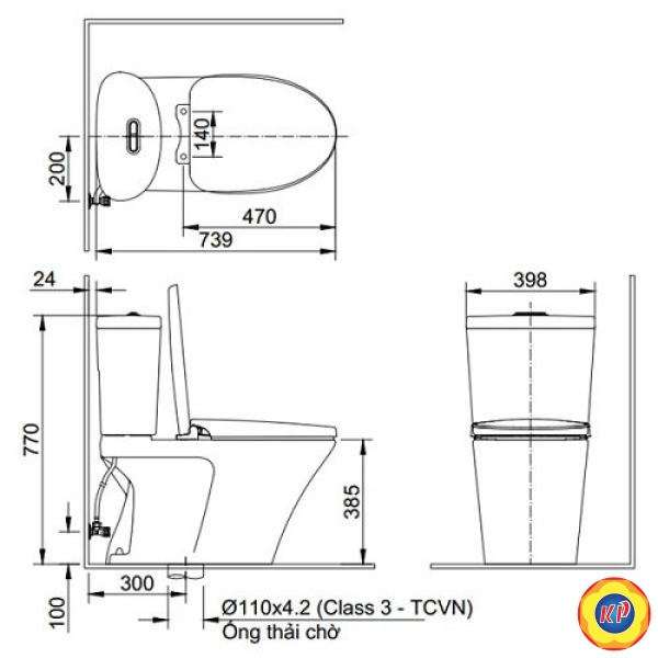 Bồn Cầu INAX AC-700A/CW-S32VN Nắp Rửa Cơ