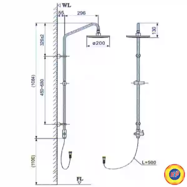 Thân Sen Cây INAX BFV-CL1 (BFVCL1) Tắm Đứng