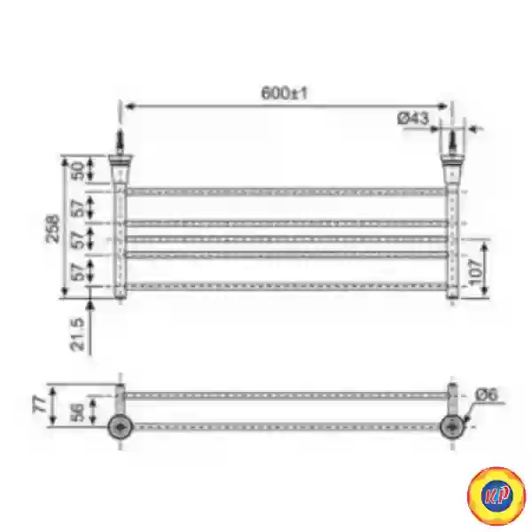 Kệ Khăn 2 Tầng American Standard WF-6587 Seva