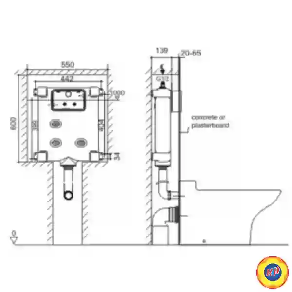Két Nước Âm Tường American Standard VP-G30042