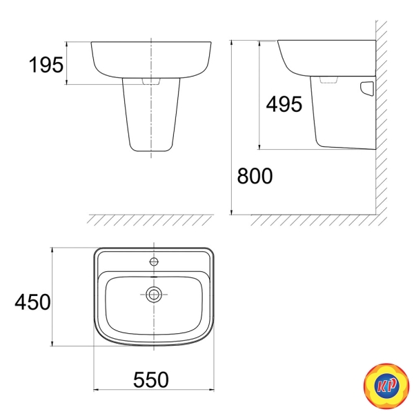Chậu Lavabo Treo Tường American Standard VF-0262/VF-7062 Casablanca
