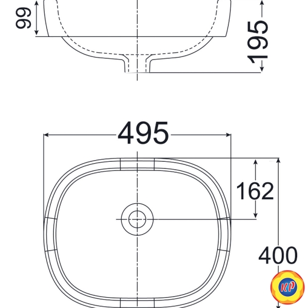 Chậu Lavabo Đặt Bàn American Standard 0950-WT Active