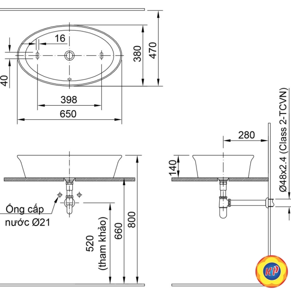Chậu Lavabo Đặt Bàn Inax AL-300V Aqua Ceramic