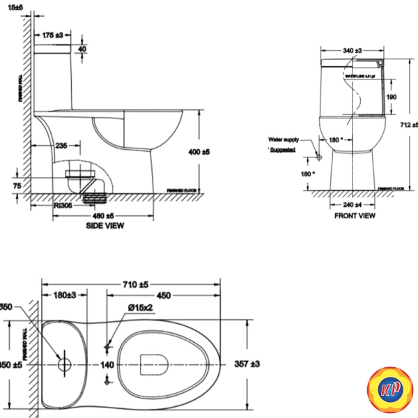 Bồn Cầu 1 Khối American Standard VF-2024 Dòng New Codie II