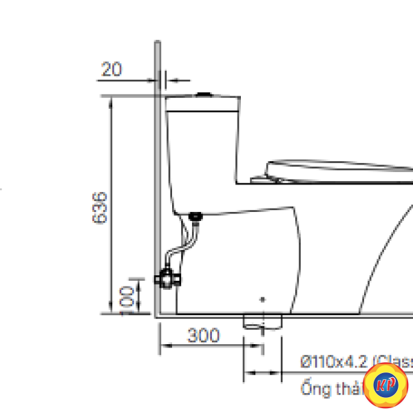 Bồn Cầu INAX AC-900VRN (AC900VRN) 1 Khối Nắp Êm Aqua Ceramic