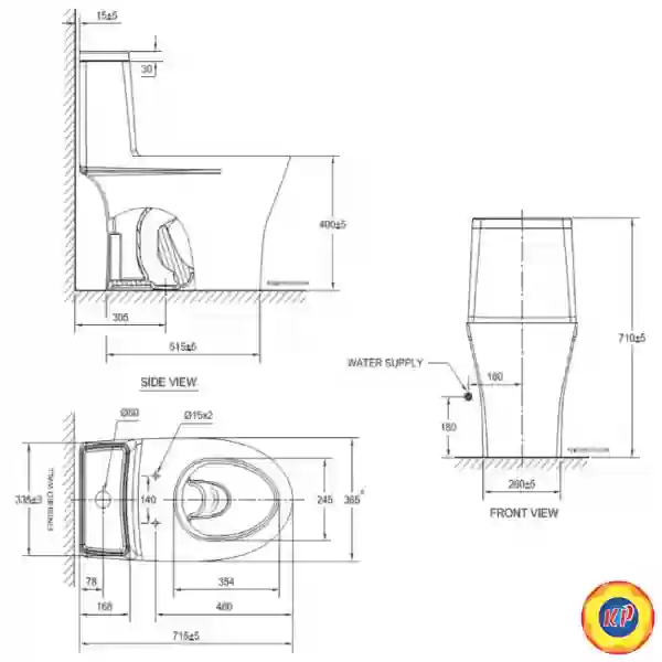 Bồn Cầu American Standard VF-2530 (VF2530) Flexio 1 Khối