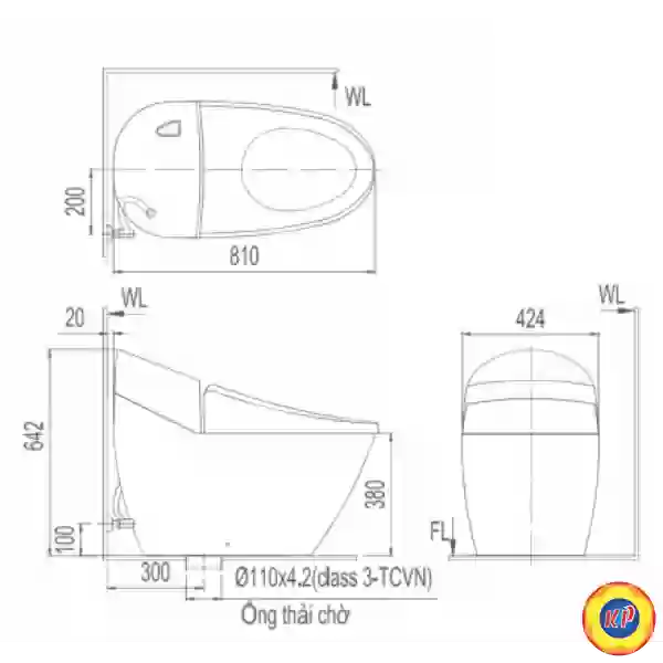 Bồn Cầu Nắp Điện Tử INAX AC-2700/CW-KB22AVN