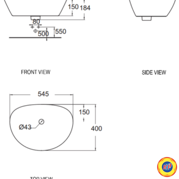 Chậu Lavabo Đặt Bàn American Standard WP-F633 Neo Modern