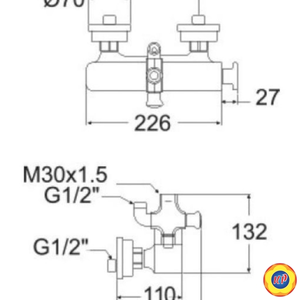Củ Sen Cây Phun Mưa American Standard WF-3672 Imagine 