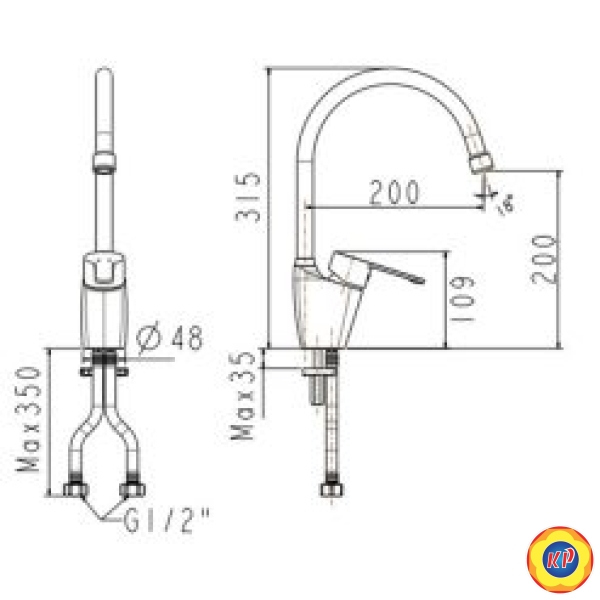 Vòi Rửa Chén Nóng Lạnh American Standard WF-5623 Seva