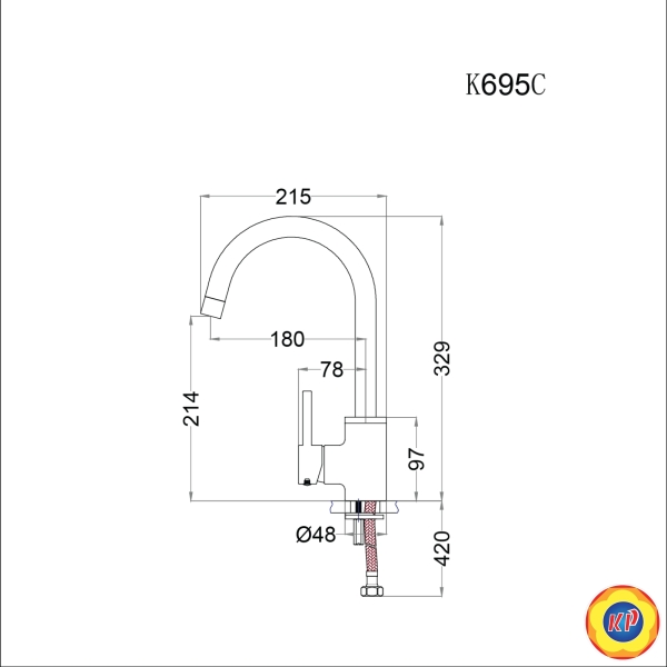 Vòi Rửa Chén CAESAR K695C Nóng Lạnh Nhà Bếp
