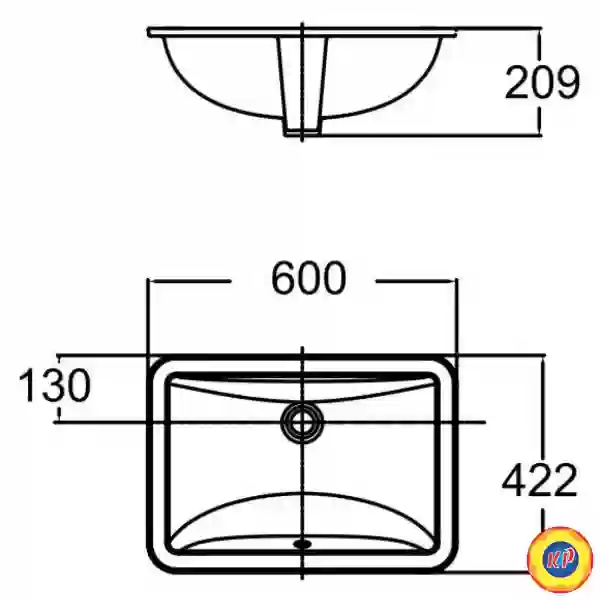 Chậu Lavabo Âm Bàn American Standard 0459-WT