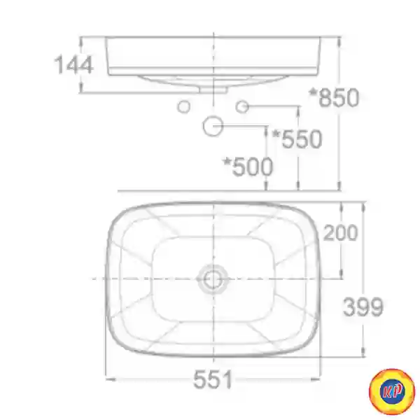 Chậu Lavabo Đặt Bàn American Standard WP-0628 Signature