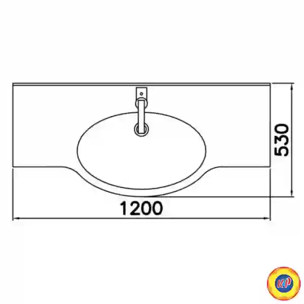 Chậu Rửa Lavabo Liền Bàn CAESAR LF5324