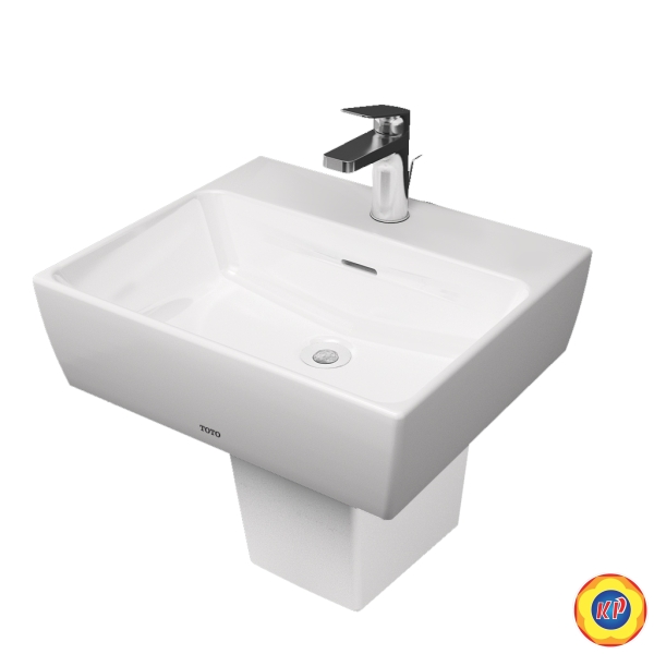 Chậu Rửa Mặt Lavabo TOTO LHT328C#XW Chữ Nhật Treo Tường Chân Ngắn