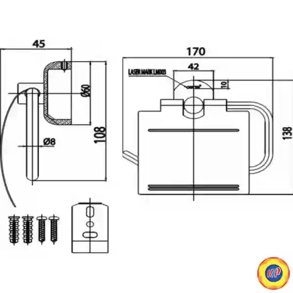 Móc Giấy Vệ Sinh Cotto CT0125(HM)