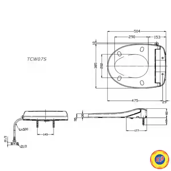 Nắp Rửa Cơ Ecowasher TOTO TCW07S (E2)