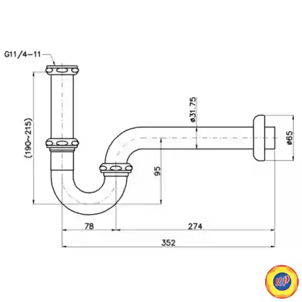 Ống Xả Nước Chữ P TOTO TVLF404 (THX1A-6N)