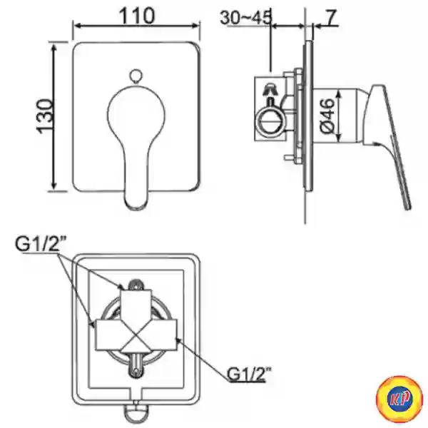 Sen Tắm Âm Tường American Standard WF-1422 Concept