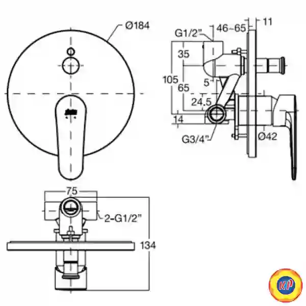Sen Tắm Âm Tường American Standard WF-B221 Codie