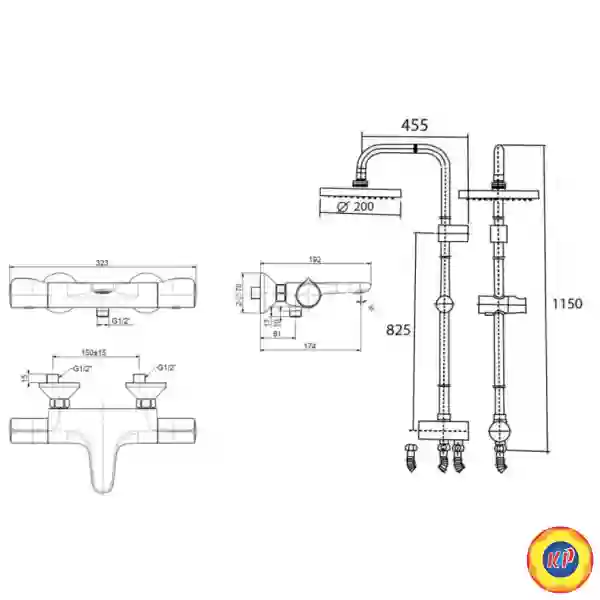 Bộ Sen Nhiệt Độ American Standard WF-4949 + WF-9071H