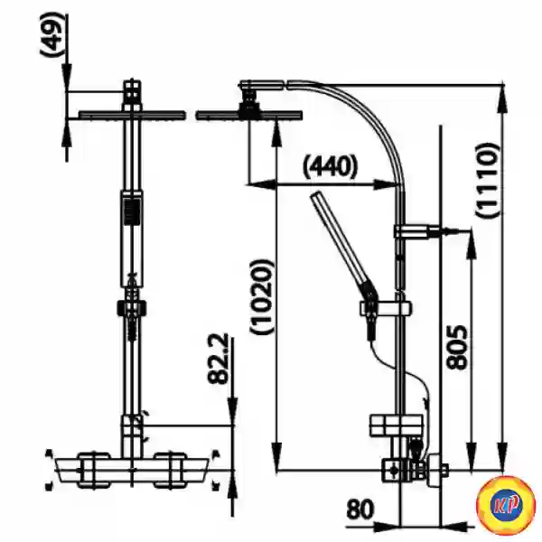 Sen Cây COTTO CT2134W Square Nhiệt Độ