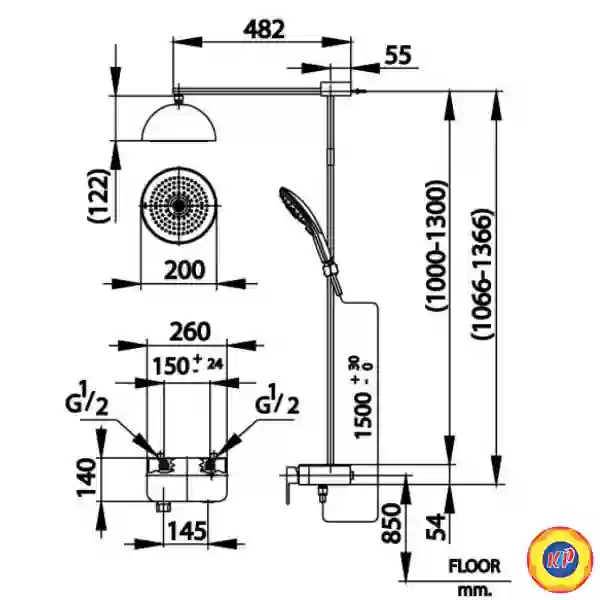 Sen Cây COTTO CT2242W Switch Nóng Lạnh