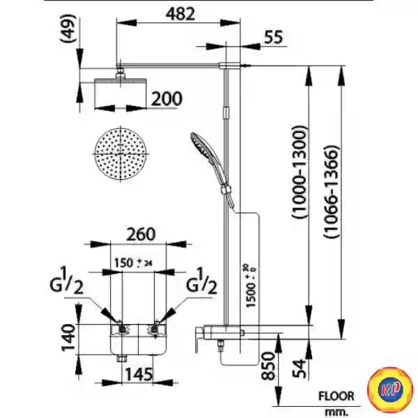 Sen Cây COTTO CT2240W Switch Nóng Lạnh