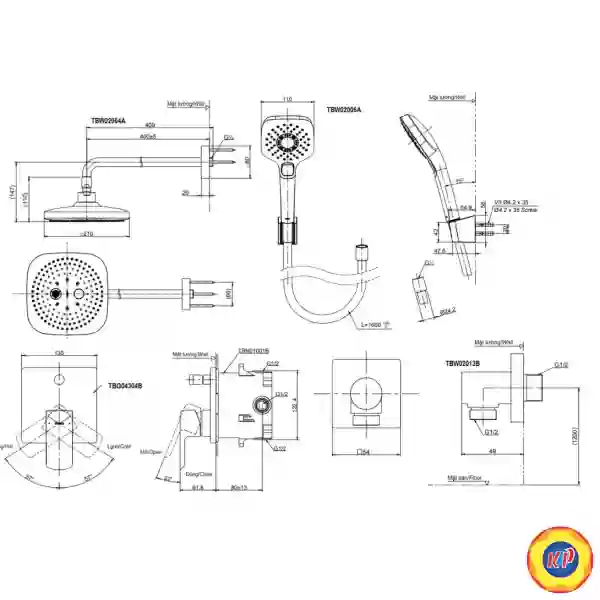Sen Tắm Âm Tường TOTO TBG04304BA TBW02004A TBW02006A