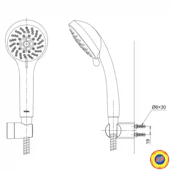 Tay Sen TOTO DGH108ZR Massage 5 Chế Độ