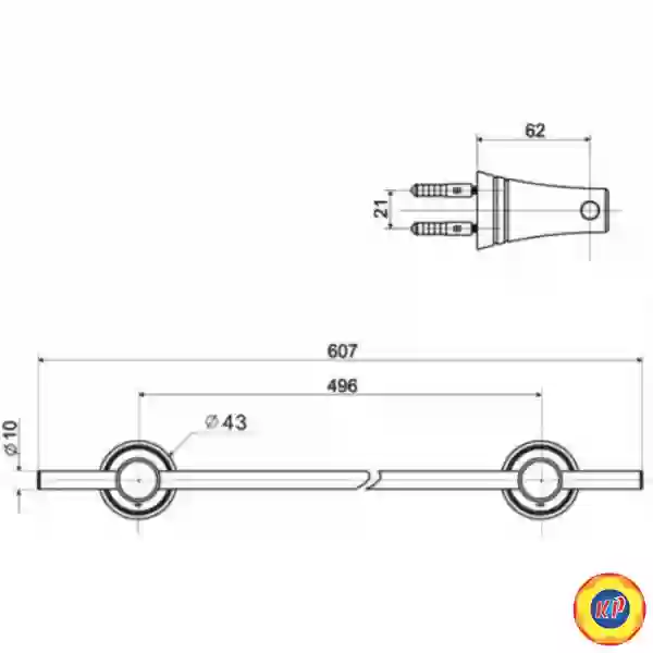 Thanh Treo Khăn Đơn American Standard WF-6588 Seva