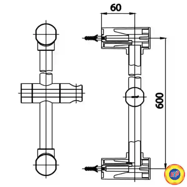 Thanh Trượt Sen Tắm Cotto CT709(HM)