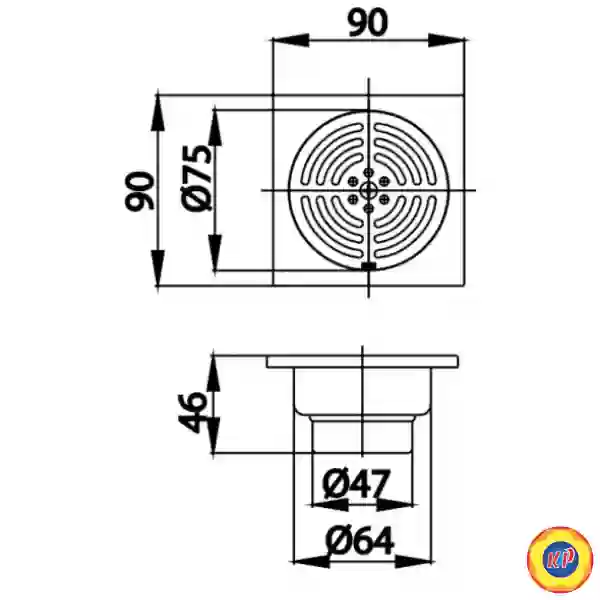 Thoát Sàn COTTO CT646Z1(HM) (Ø47)