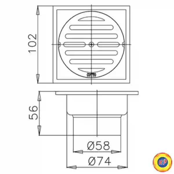 Thoát Sàn COTTO CT647Z1(HM) (Ø58)