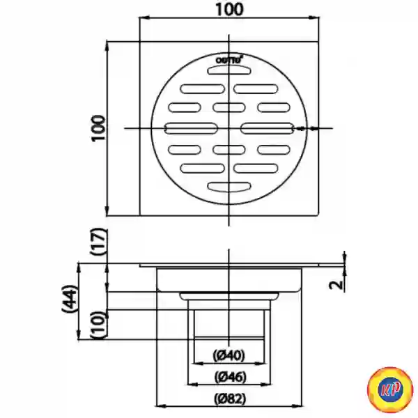 Thoát Sàn COTTO CT6404Z2P(HM) (Ø82)