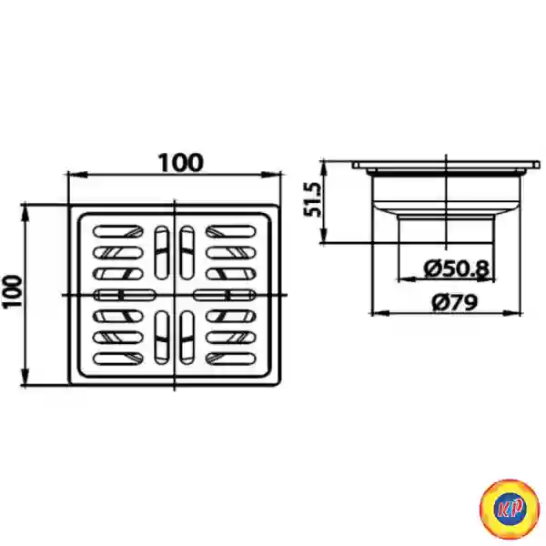 Phểu Thoát Sàn COTTO CT697Z2PW(HM) Ø50.8