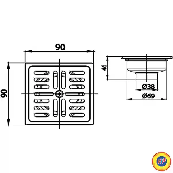 Thoát Sàn COTTO CT697Z1P(HM) (Ø38)