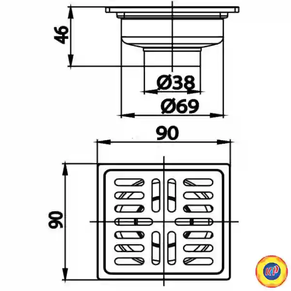Thoát Sàn COTTO CT697Z1PW(HM) Ø38