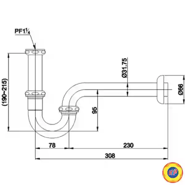 Ống Xả Nước Chữ P TOTO TVLF403 (THX1A-5N)
