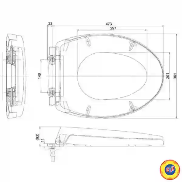 Nắp Êm Bồn Cầu TOTO TC393VS (T2) C884 C864 C688 C914 MS885 MS889 MS887