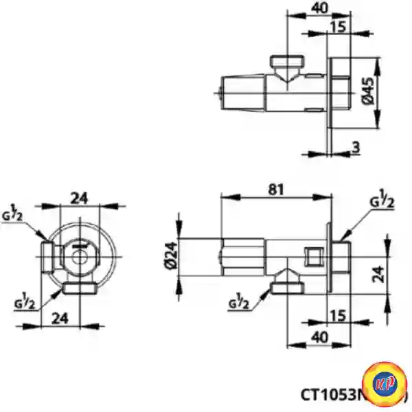Van T chia nước Cotto CT1053N(HM)